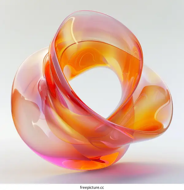 3D illustration of a glass-like torus