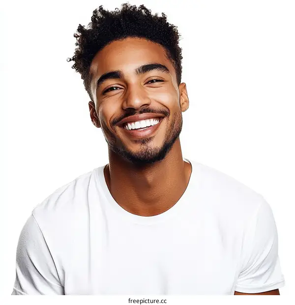 Happy Black Man Smiling Portrait