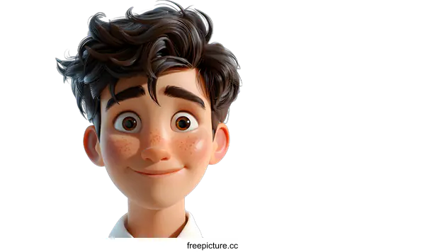 [Transparent Background PNG]Portrait of a happy young boy