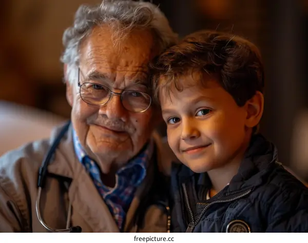 Pediatrician with young patient