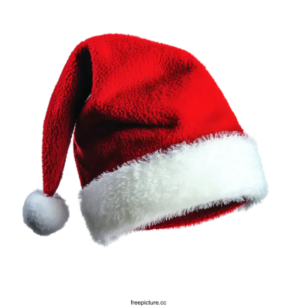 [Transparent Background PNG]Christmas Santa Hat Isolated on White Background