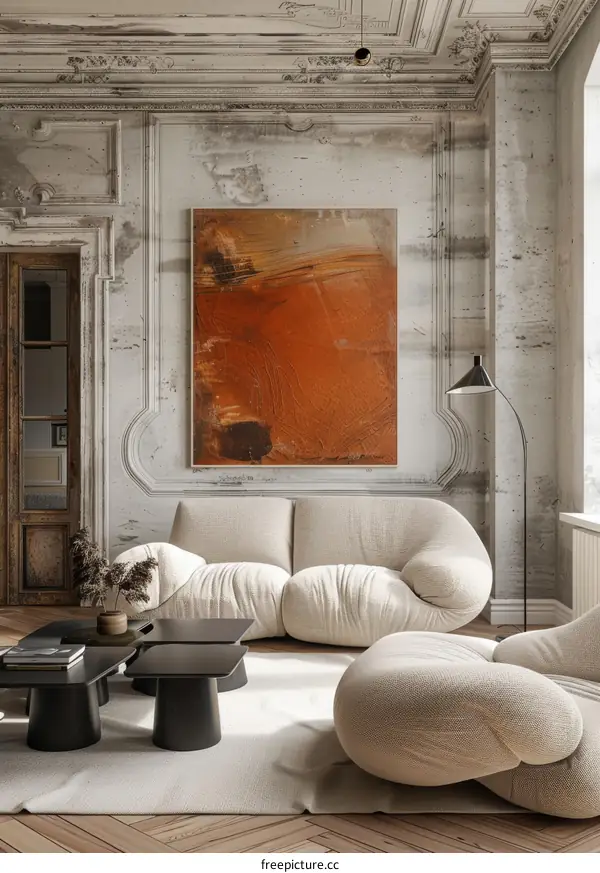 Modern interior design living room