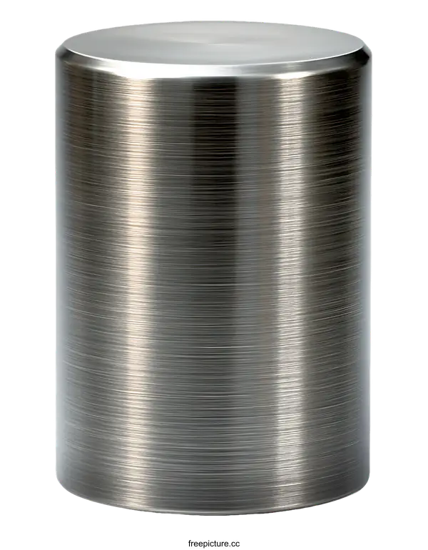 [Transparent Background PNG]Modern Brushed Metal Cylinder Design