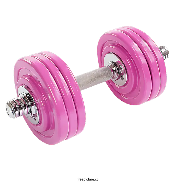 [Transparent Background PNG]Pink Dumbbells Fitness Equipment