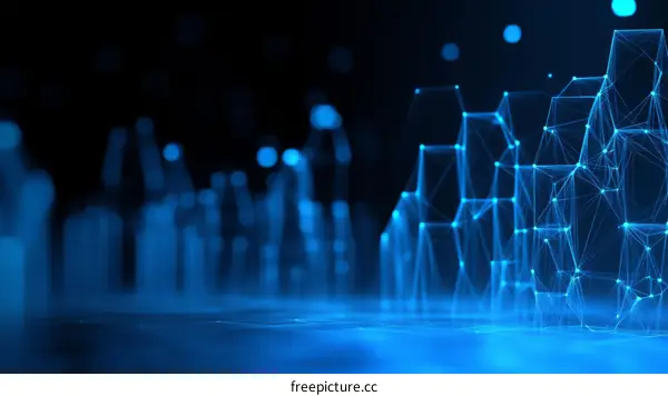 Abstract Digital Cityscape Illustration