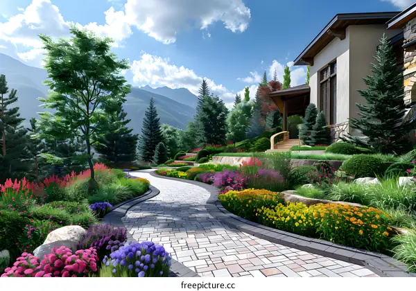 House at the foot of the mountain