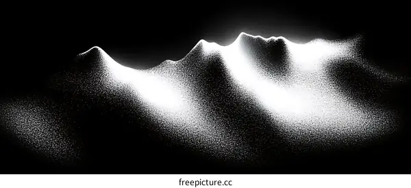 Abstract Silhouette of a Face with Light