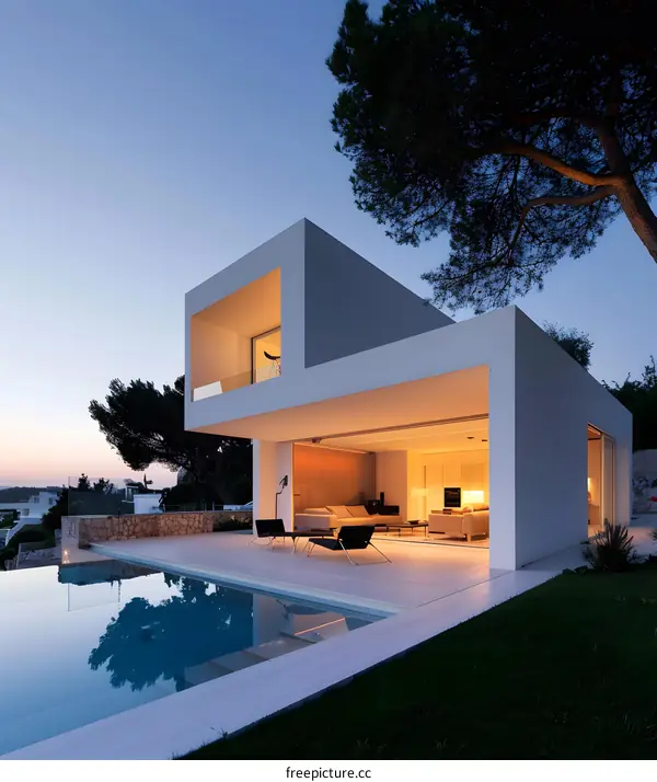 Modern Minimalist Architecture with Swimming Pool