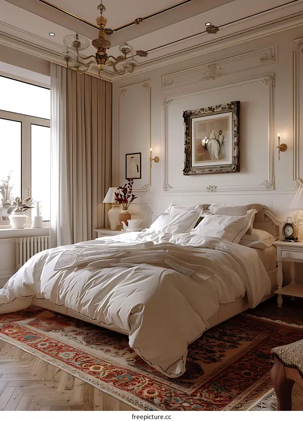 European-style luxury bedroom