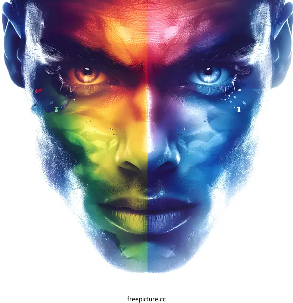 Colorful Portrait of a Man