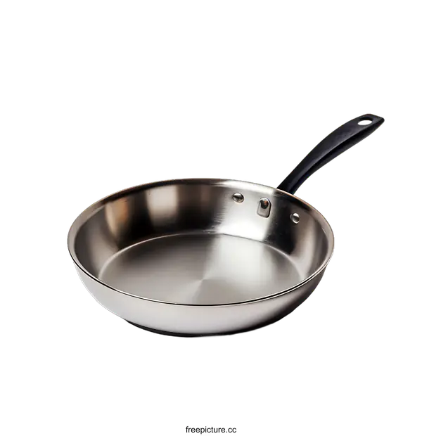 [Transparent Background PNG]Stainless Steel Frying Pan Kitchen Cooking Utensil