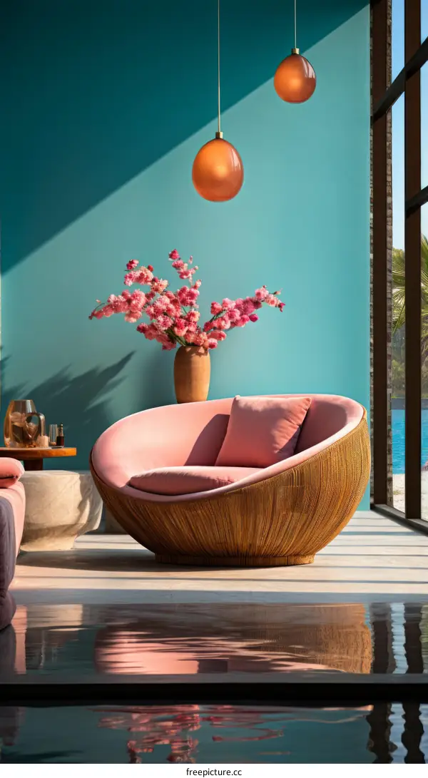 Pink and Blue Room Interior Design