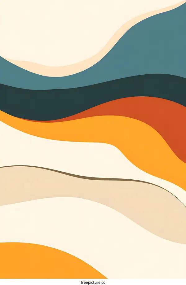 Abstract Colorful Wavy Pattern Background