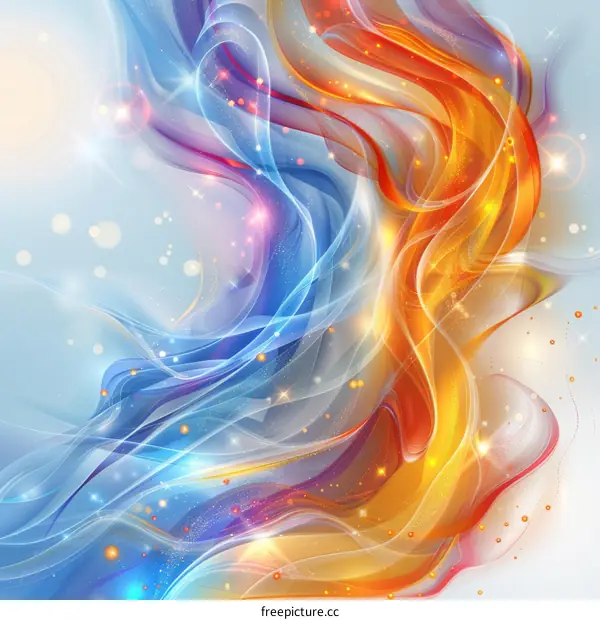 Abstract Flowing Colors  Abstract Art Background