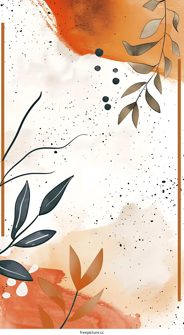 Abstract Autumn Leaves Background Illustration