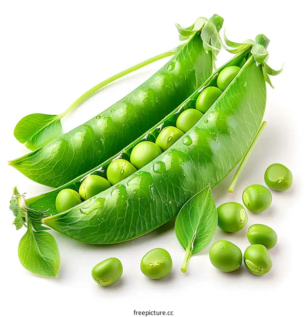 Fresh Green Peas in Pods