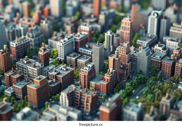 Tilt-Shift Photography of a Miniature City
