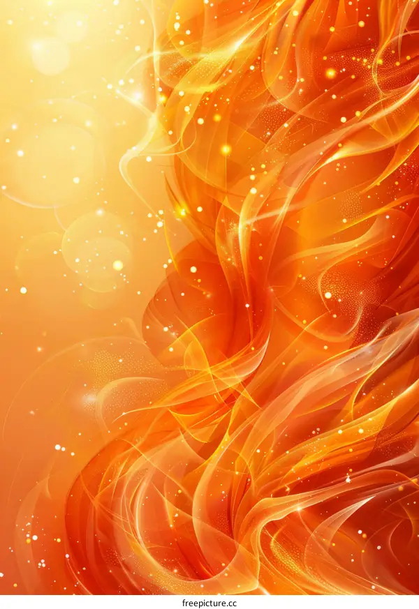 Abstract Orange Fire Design