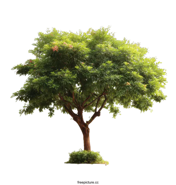 [Transparent Background PNG]Isolated Green Tree with Lush Foliage