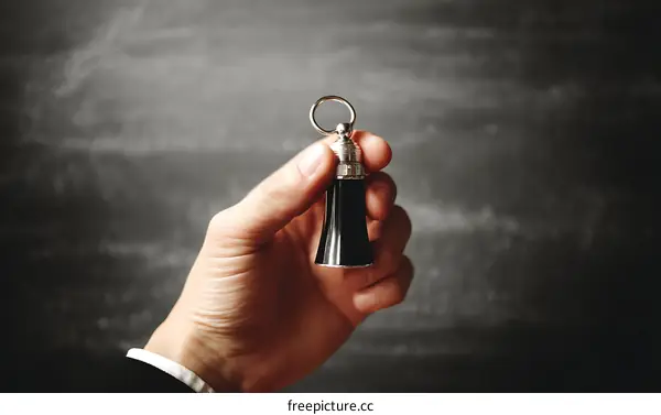 Hand Holding Vintage Key Chain
