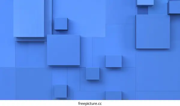 Abstract Geometric Blue Square Composition