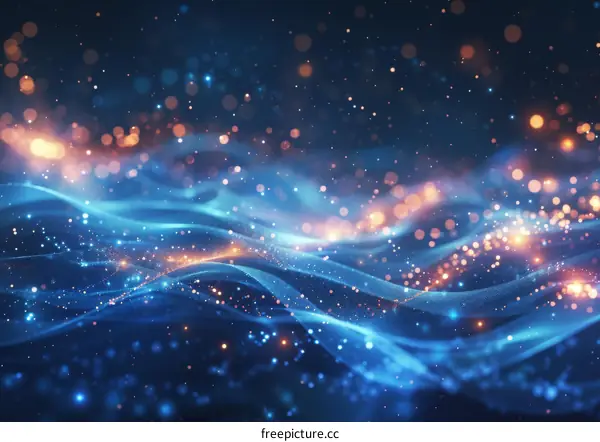 Blue Waves: A Symphony of Technology and Art