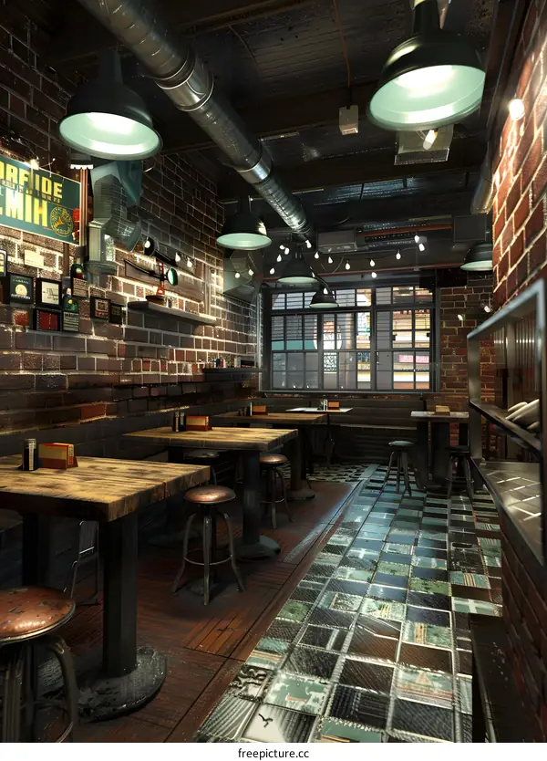 Industrial Style Restaurant Interior Design