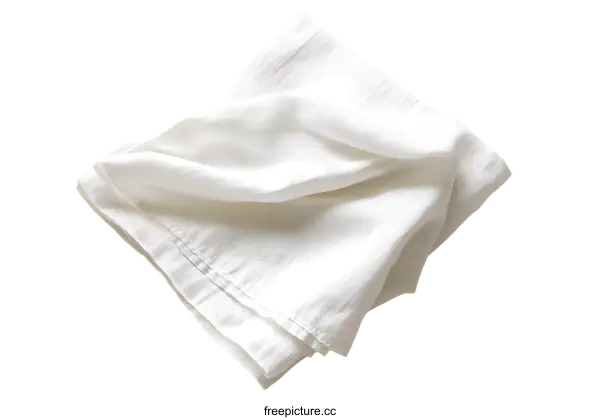 [Transparent Background PNG]White Fabric Folded in Elegant Style