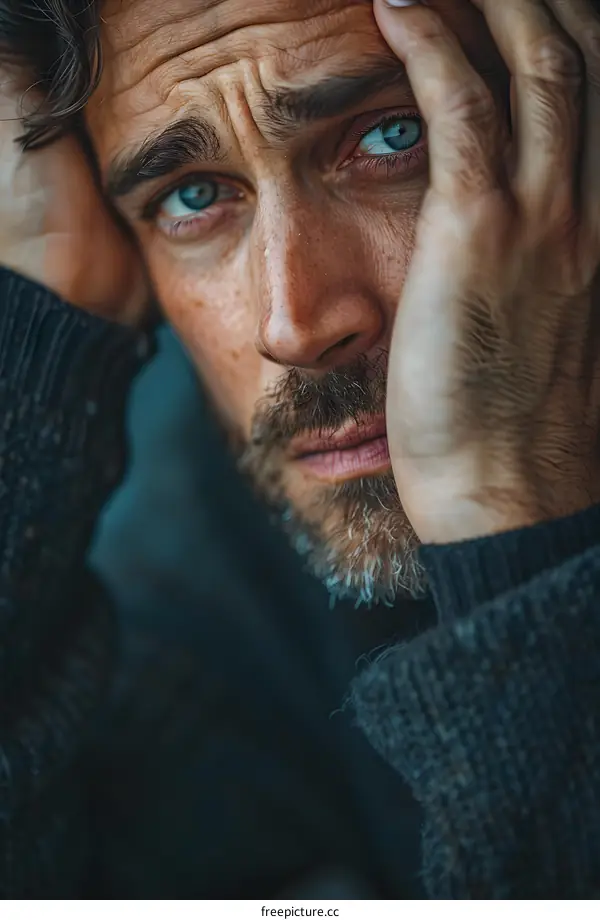 Portrait of a man with intense expression