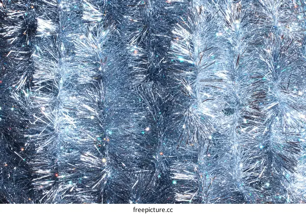 Shiny Christmas Tinsel Texture Background