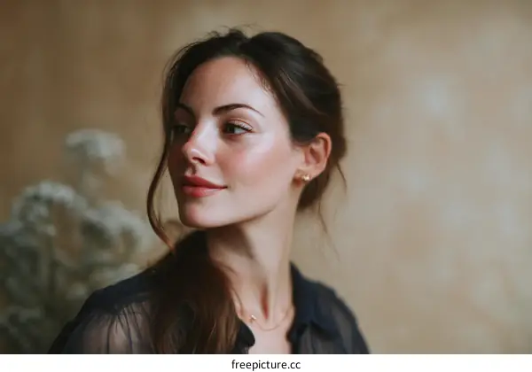 Close-up Portrait of a Caucasian Woman