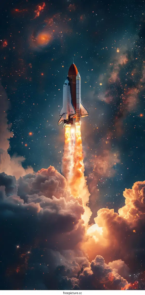 Space Shuttle Atlantis Launched into Space