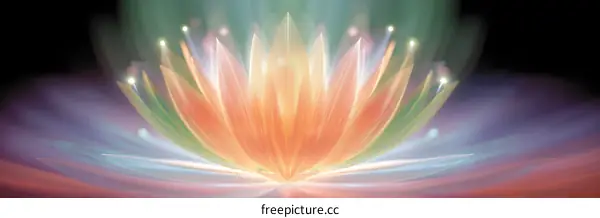 Radiant Lotus Flower Illustration