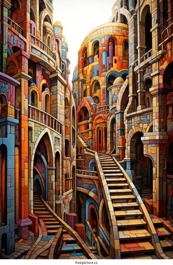 fantasy city illustration