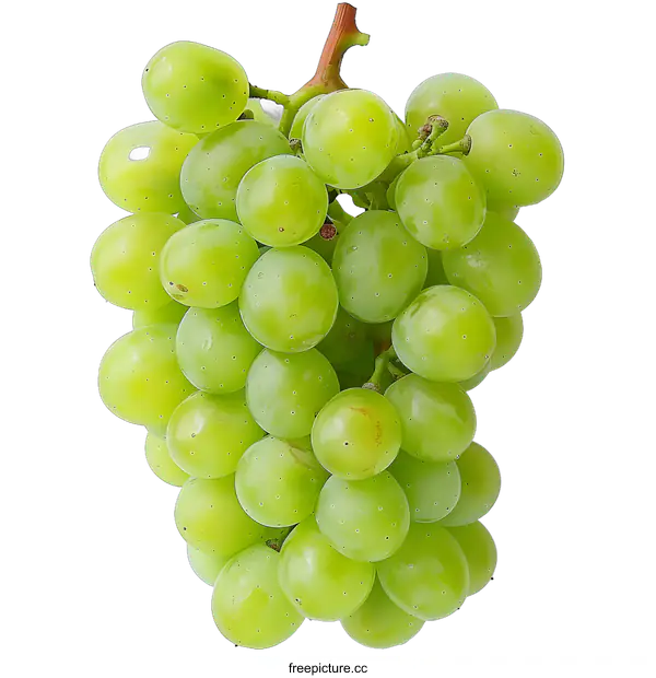 [Transparent Background PNG]Bunch of Green Grapes on White Background