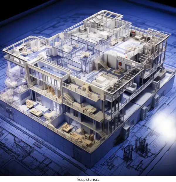 A Modern House Rendered in 3D