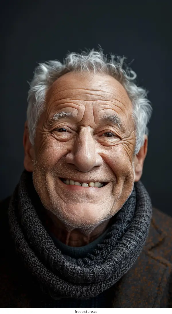 Closeup Portrait of a Senior Caucasian Man