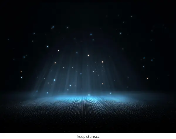 Abstract Light Rays on a Dark Background