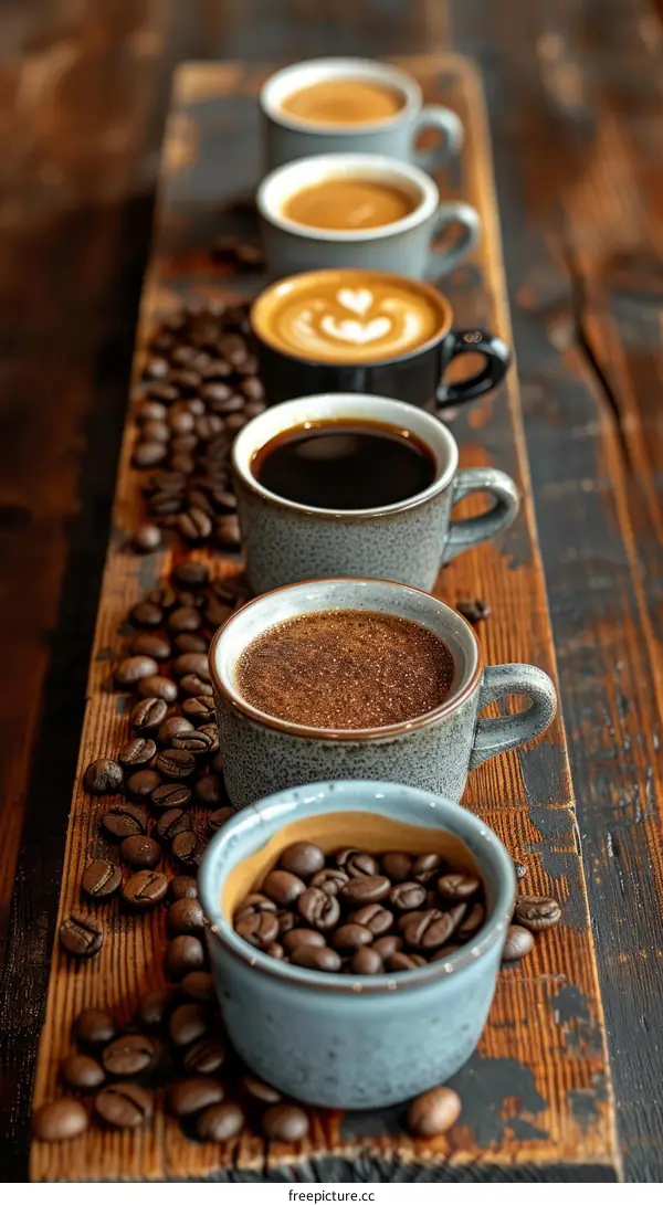 Different types of coffee drinks