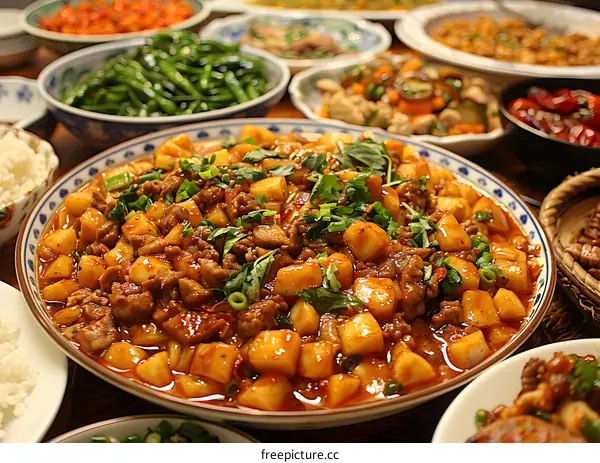 Spicy Pork and Potato Stir Fry Chinese Cuisine