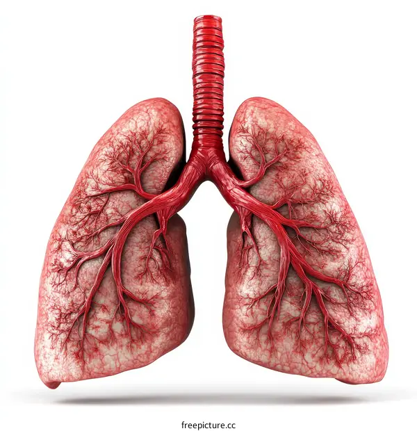 Human Lungs Anatomy Illustration