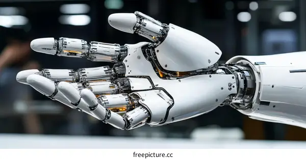 Futuristic Robotic Hand Detail