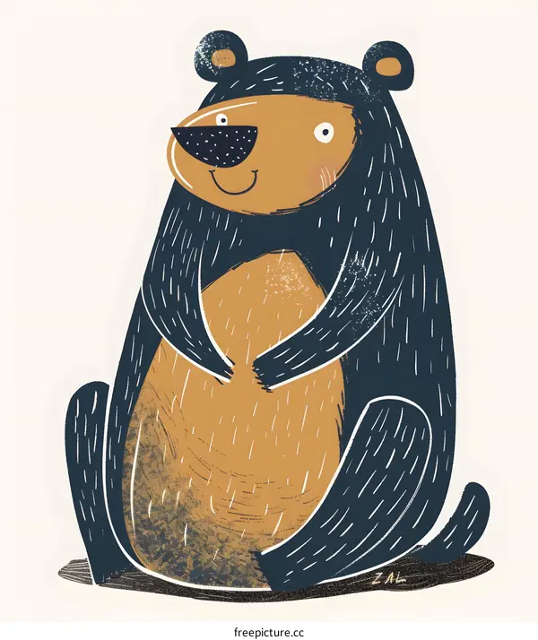 Cute Cartoon Bear Illustration