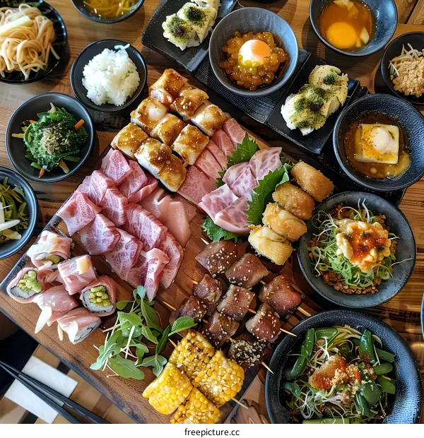 Japanese Food on a Table