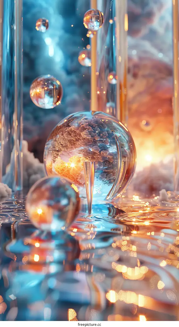 Abstract Glass Sphere Reflections and Light