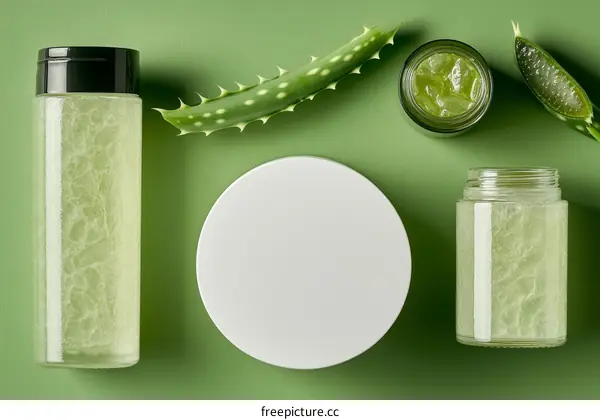 Aloe Vera Skincare Product Display