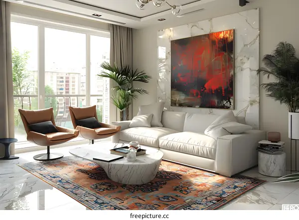 Modern minimalist living room