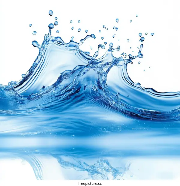 Water Splashing Abstract Illustration