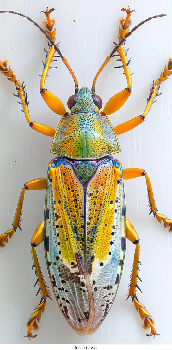 Colorful Longhorn Beetle with Unique Pattern