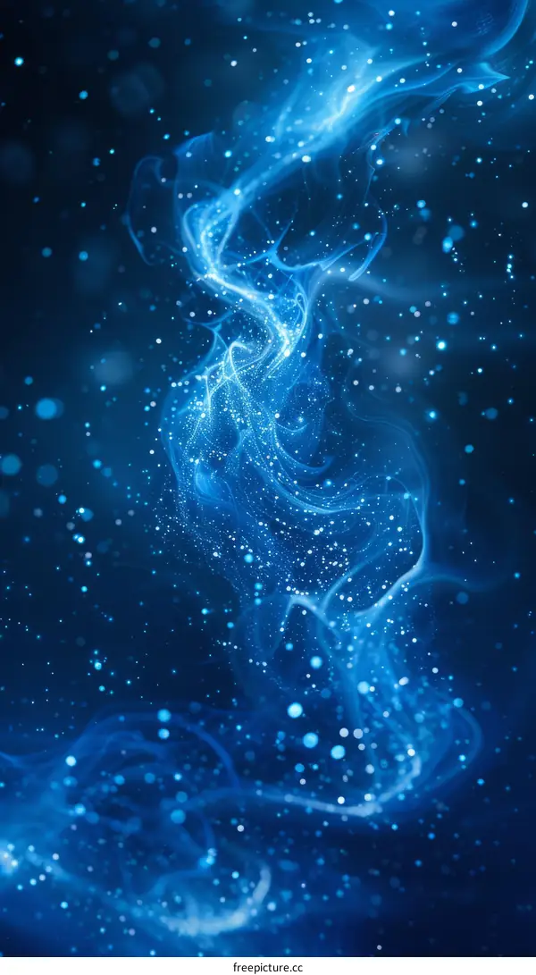 Blue Glowing Abstract Plasma